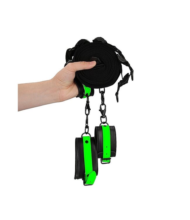 Ouch! Glow in the Dark Glow in the Dark Bed Restraint Set - Fun & Safe Fetish Adventure