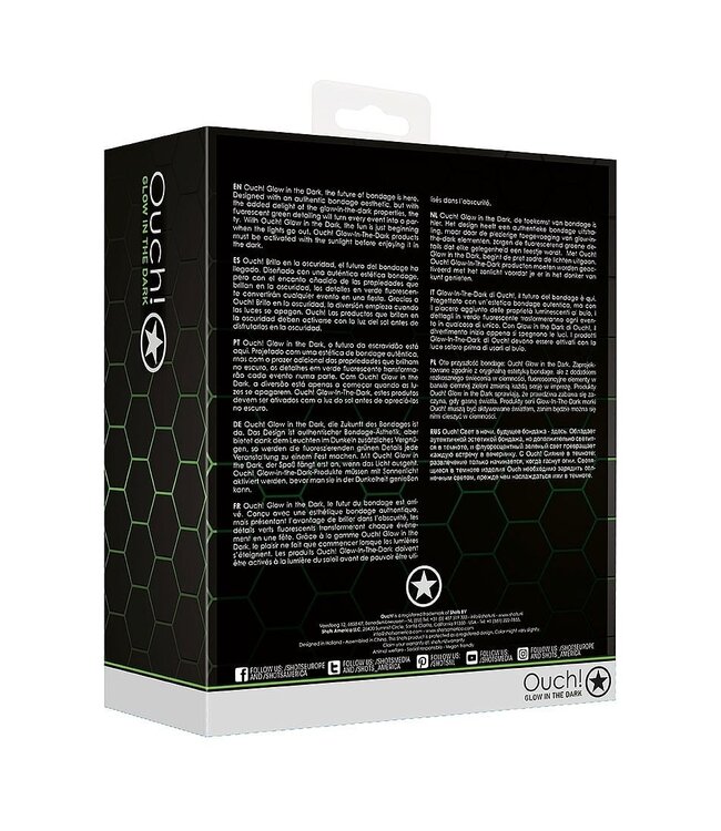 Ouch! Glow in the Dark Bedboeien Bevestigingsset Met Glow In The Dark Fluorescerende Accenten