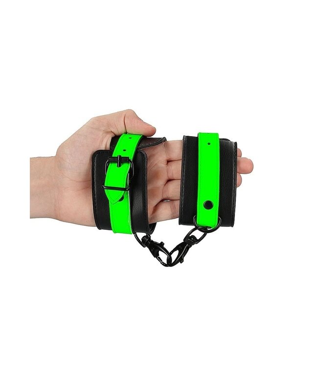 Ouch! Glow in the Dark Ouch! Verstelbare Glow In The Dark Enkelbanden Met Fluorescerend Groen