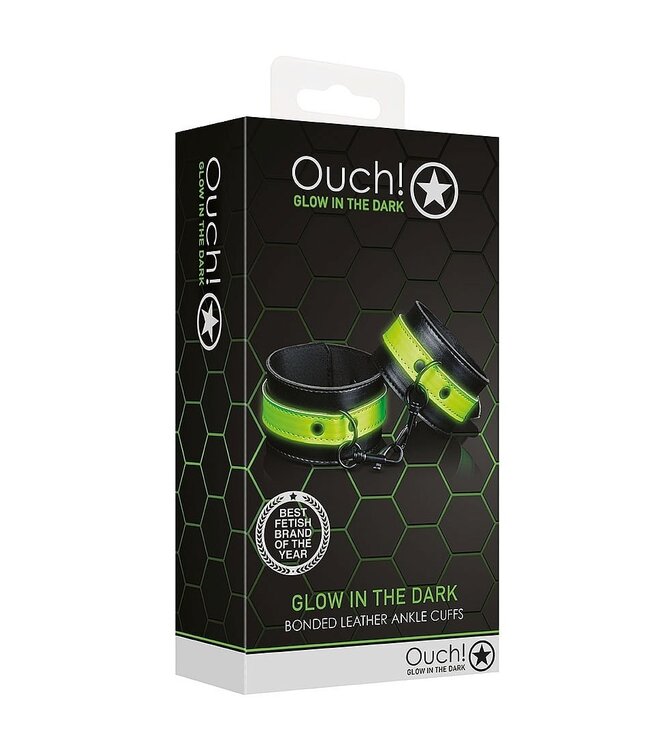 Ouch! Glow in the Dark Luminous Ankle Cuffs | Glow in the Dark Bondage Fun & Fantasy