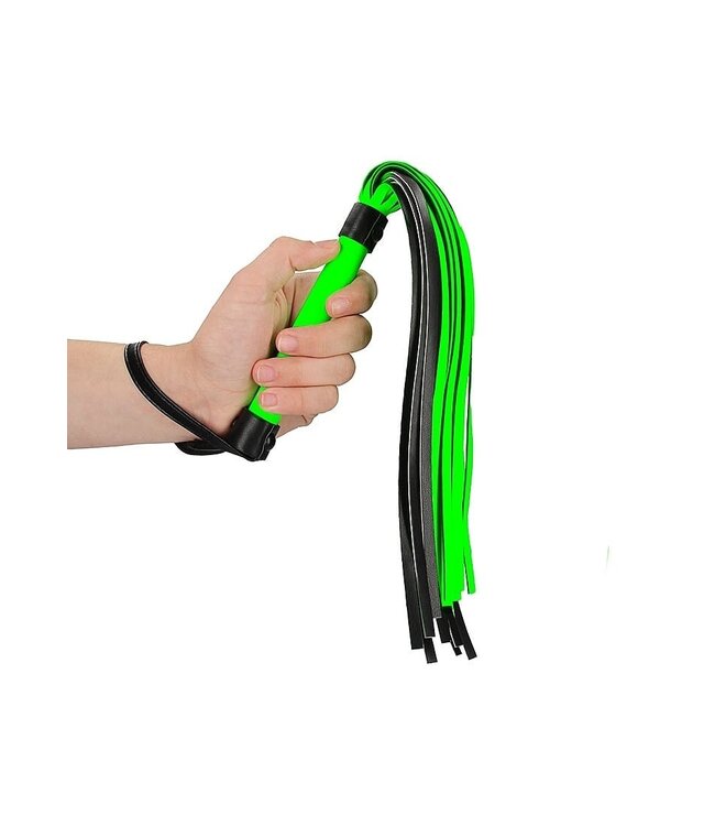 Ouch! Glow in the Dark Ouch! Flogger Glow In The Dark – Leuchtendes Bondage-Accessoire Grün