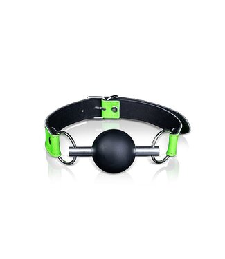 Ouch! Glow in the Dark Glow In The Dark Ball Gag Met Fluorescerende Groene Details – Ouch!