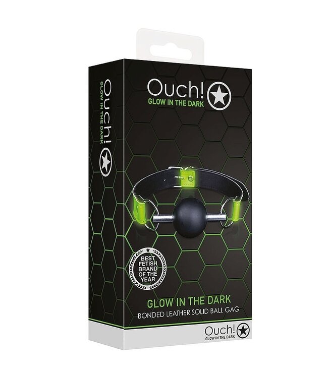 Ouch! Glow in the Dark Leuchtender Ballknebel für aufregende Bondage-Nächte – Spielend sichtbar!