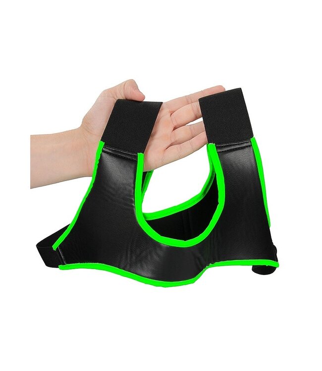 Ouch! Glow in the Dark Neopreen Bondage Harnas Met Fluorescerende Details En Glow In The Dark Effect