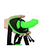 Ouch! Glow in the Dark Verstelbaar Siliconen Strap-On Harnas Met Glow in the Dark Effect 15cm