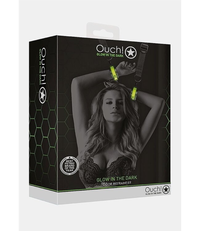 Ouch! Glow in the Dark Deurframe Bondage Set Met Fluorescerende Glow In The Dark Details