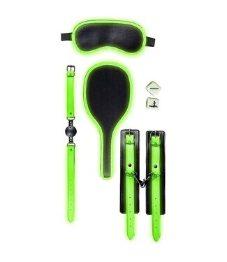 Ouch! Glow in the Dark Ouch! Glow In The Dark Bondage Kit Met Fluorescerende Groene Accessoires