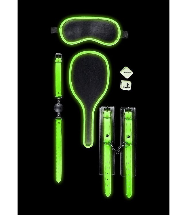 Ouch! Glow in the Dark Ouch! Glow In The Dark Bondage Kit Met Fluorescerende Groene Accessoires