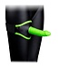 Ouch! Glow in the Dark Verstelbare Dij Strap-On Met Siliconen Dildo En Fluorescerende PU Leer