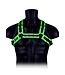 Ouch! Glow in the Dark Verstellbares Bulldog-Harness S/M mit fluoreszierendem Glow-Effekt