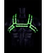 Ouch! Glow in the Dark Verstellbares Bulldog-Harness S/M mit fluoreszierendem Glow-Effekt