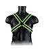 Ouch! Glow in the Dark Ouch! Verstelbaar Groen Kruisharnas Met Glow In The Dark Effect