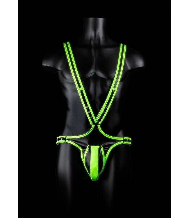 Ouch! Glow in the Dark Ouch! Bodybondage Verstelbaar Glow In The Dark Harnas Met Fluorescent Groen