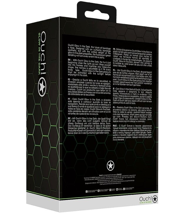 Ouch! Glow in the Dark Ouch! Biceps Strap Fluorescerend Groen – Glow In The Dark Bondage Accessoire