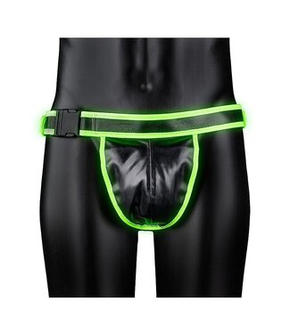 Ouch! Glow in the Dark Glow In The Dark Jockstrap Met Bondage Gesp En Fluorescerende Details