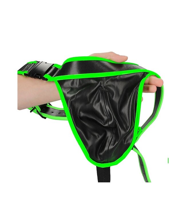 Ouch! Glow in the Dark Leuchtender Jockstrap mit Schnalle – Bondage-Look für aufregende Nächte