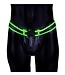 Ouch! Glow in the Dark Spezial Jockstrap mit Schnalle und fluoreszierendem Glow im Dunkeln