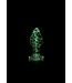 Ouch! Glow in the Dark Glow in the Dark Glass Butt Plug - 7 cm Anal Pleasure Toy