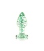 Ouch! Glow in the Dark Glow in the Dark Glas-Buttplug groß – Fesselndes Vergnügen im Dunkeln
