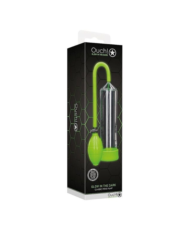 Ouch! Glow in the Dark Glow in the Dark Classic Penis Pump by Ouch! - Ergonomic Design