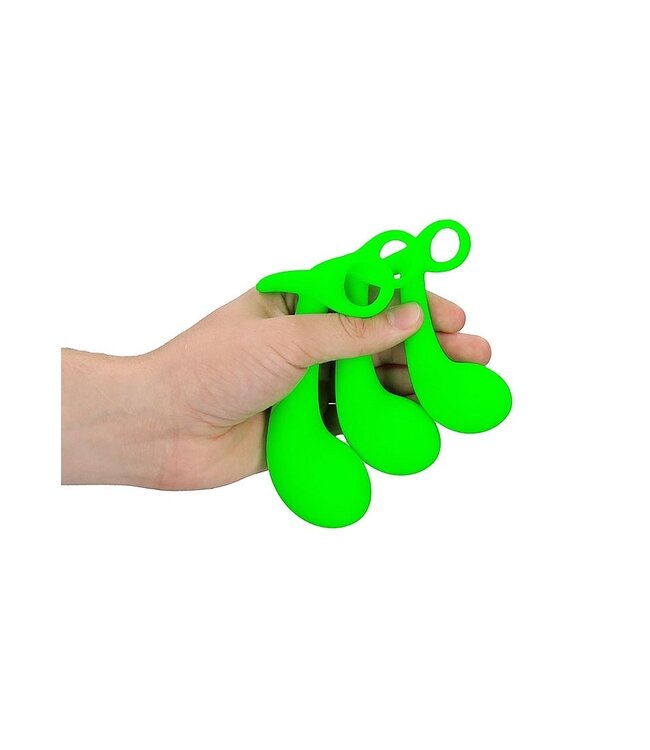 Ouch! Glow in the Dark Set Van 3 Ouch! Glow in the Dark Silicone Buttplugs 10,5-14 cm