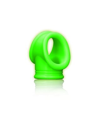 Ouch! Glow in the Dark Glow In The Dark Cockring En Ball Strap Met Fluorescerende Details