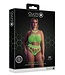 Ouch! Glow in the Dark Stylische Neon-Lingerie mit griechischem Ausschnitt und UV-Effekt