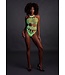 Ouch! Glow in the Dark Stylische Neon-Lingerie mit griechischem Ausschnitt und UV-Effekt