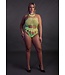 Ouch! Glow in the Dark Stylische Neon-Lingerie mit griechischem Ausschnitt und UV-Effekt