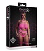 Ouch! Glow in the Dark Neon UV-Actieve Body Met Griekse Halslijn In Roze En Groen – Comfortabel & Rekbaar
