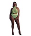 Ouch! Glow in the Dark Neonfarbener Crop-Top und Hochtailliger Slip - Verführerische Lingerie