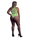Ouch! Glow in the Dark Neon Crop Turtleneck Met Hoge Taille Slip Voor UV-Actieve Lingerie