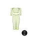 Ouch! Glow in the Dark Neon Green Off-Shoulder Crop Top & Long Skirt Set - Ouch! By Shots