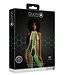 Ouch! Glow in the Dark Neon Green Plus Size Halter Neck Bodystocking | Ouch! Shots Lingerie