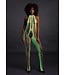 Ouch! Glow in the Dark Neon Grüner Bodystocking mit Neckholder Plus Size | Ouch! Shots