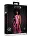 Ouch! Glow in the Dark Neonroze Bodystocking Met Halternek En Lage Rug UV-Actief – Ouch! By Shots