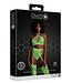 Ouch! Glow in the Dark Neon UV-Reactive Tweedelige Lingerie Set Met Crop Top En Jarretelkousen Plus Maten
