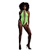 Ouch! Glow in the Dark UV-Actieve Neon Groen High-Cut Body Met Open Kruis | Ouch! By Shots