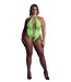 Ouch! Glow in the Dark UV-aktiver Hoch geschnittener Body in Neongrün | Sexy Neon-Lingerie