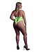 Ouch! Glow in the Dark UV-Active Neon Green High-Cut Bodysuit | Ouch! By Shots