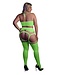 Ouch! Glow in the Dark Neonfarbenes Crop-Top und Strumpfhalter-Set – UV-aktiv und stylisch