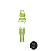 Ouch! Glow in the Dark UV-Active Neon Two-Piece Set with Crop Top & Stockings - Party Ready!