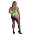 Ouch! Glow in the Dark UV-Activated Halter Neck Bodysuit - Neon Green & Pink Available!