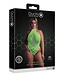 Ouch! Glow in the Dark UV-Activated Halter Neck Bodysuit - Neon Green & Pink Available!