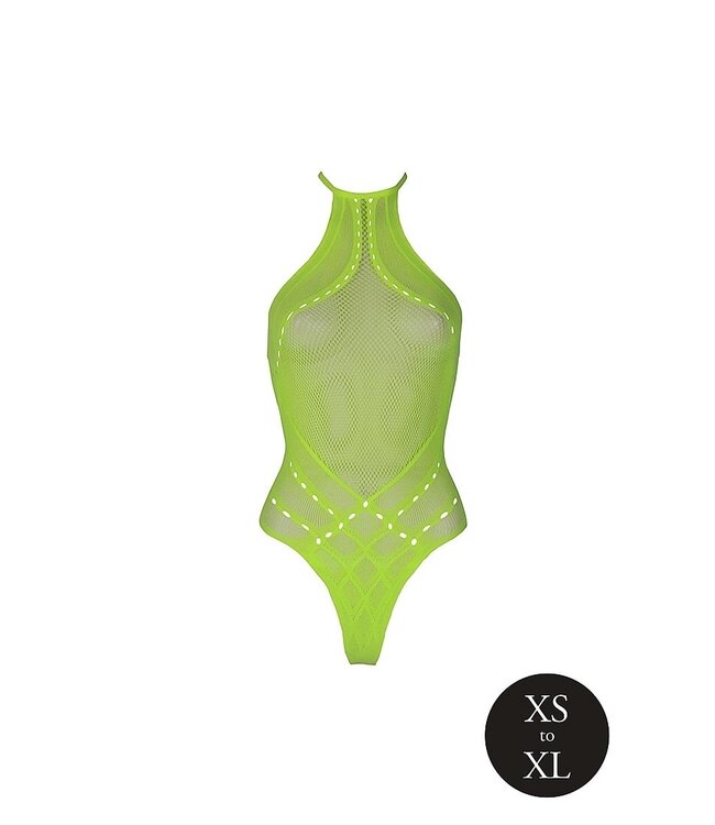 Ouch! Glow in the Dark Neon-Lingerie Neckholder in Grün – Auffällig & UV-Aktiv für Partys!
