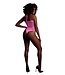 Ouch! Glow in the Dark Plus Size Neonroze UV-Actieve Body Met Halternek | Elastaan & Nylon