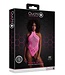 Ouch! Glow in the Dark Plus Size Neonroze UV-Actieve Body Met Halternek | Elastaan & Nylon