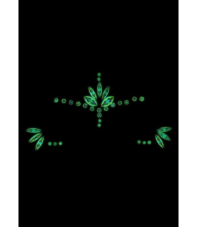 Ouch! Glow in the Dark Radiant Glow-in-the-Dark Body Jewelry Stickers for Face Glamour