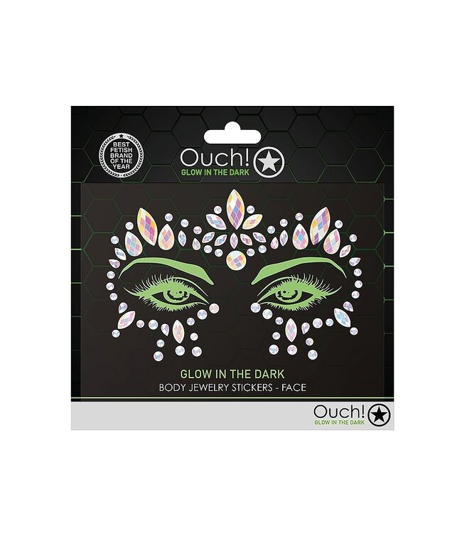 Ouch! Glow in the Dark Luminous Bling Face & Body Stickers for Instant Glamour