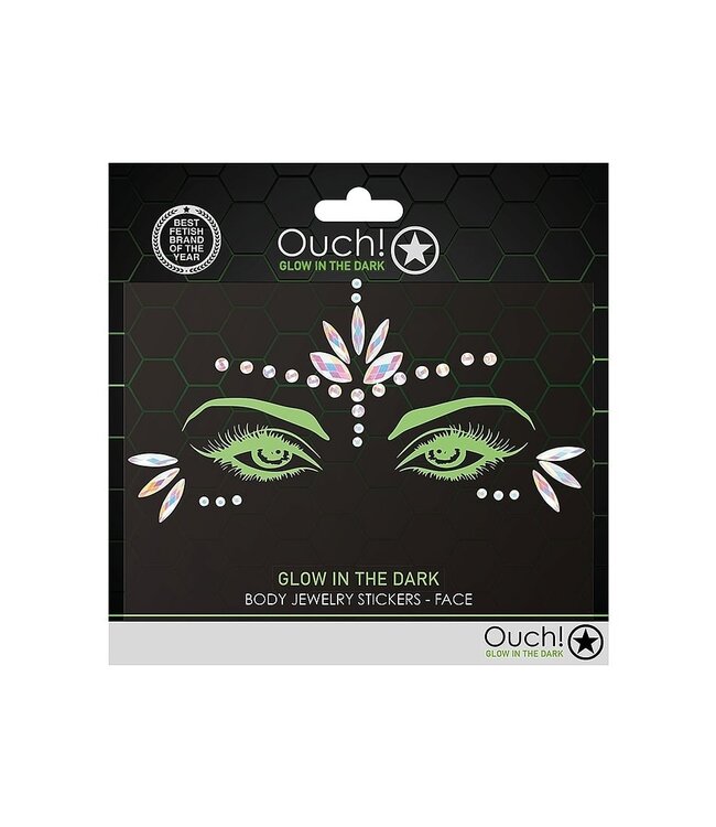Ouch! Glow in the Dark Luminous Face Body Jewelry Stickers: Sparkle and Shine Glamour